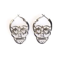 1 Pair Vintage Style Skull Plating Alloy Earrings main image 3