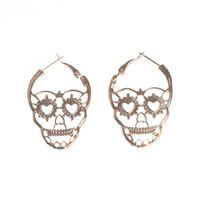 1 Pair Vintage Style Skull Plating Alloy Earrings sku image 2