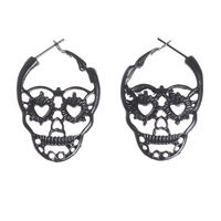 1 Pair Vintage Style Skull Plating Alloy Earrings sku image 3
