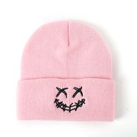 Unisex Funny Artistic Smiley Face Wool Cap sku image 2
