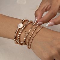 Ethnic Style Bohemian Love Freshwater Pearl Copper Beaded Plating 14k Gold Plated Rose Gold Plated Silver Plated Bracelets main image 4