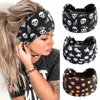 Casual Plaid Skull Cloth Printing Hair Band main image 1