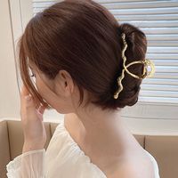 Simple Style Solid Color Alloy Hollow Out Hair Claws main image 2