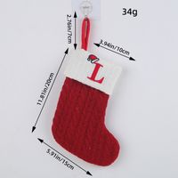 Christmas Cartoon Style Letter Knit Party Christmas Socks sku image 12