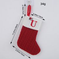 Christmas Cartoon Style Letter Knit Party Christmas Socks sku image 21