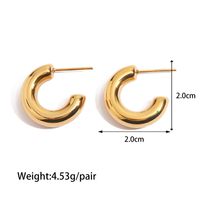 1 Pair Simple Style Classic Style C Shape U Shape The Answer Plating Stainless Steel Earrings sku image 5