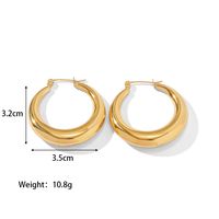 1 Pair Simple Style Classic Style C Shape U Shape The Answer Plating Stainless Steel Earrings sku image 1