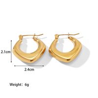 1 Pair Simple Style Classic Style C Shape U Shape The Answer Plating Stainless Steel Earrings sku image 9