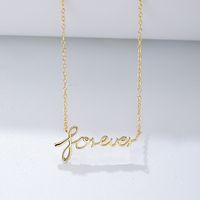 Ig Style Letter Sterling Silver Plating 14k Gold Plated Rhodium Plated Pendant Necklace main image 1