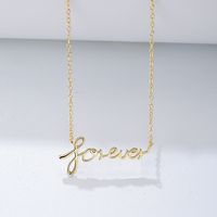 Ig Style Letter Sterling Silver Plating 14k Gold Plated Rhodium Plated Pendant Necklace main image 2
