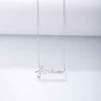 Ig Style Letter Sterling Silver Plating 14k Gold Plated Rhodium Plated Pendant Necklace main image 3
