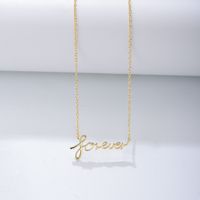 Ig Style Letter Sterling Silver Plating 14k Gold Plated Rhodium Plated Pendant Necklace main image 4