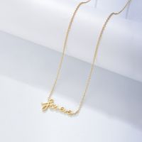 Ig Style Letter Sterling Silver Plating 14k Gold Plated Rhodium Plated Pendant Necklace main image 6