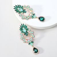 1 Pair Simple Style Flower Rhinestone Inlay Artificial Gemstones Women's Earrings main image 6