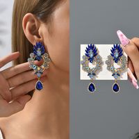 1 Pair Simple Style Flower Rhinestone Inlay Artificial Gemstones Women's Earrings main image 4