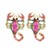 1 Pair Luxurious Scorpion Inlay Zinc Alloy Crystal Glass Ear Studs main image 2