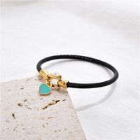 Simple Style Heart Shape Stainless Steel Plating Gold Plated Bangle main image 2