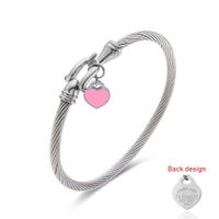 Simple Style Heart Shape Stainless Steel Plating Gold Plated Bangle sku image 1
