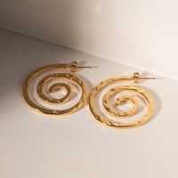 1 Pair Ig Style Round Plating Stainless Steel 18k Gold Plated Drop Earrings main image 4
