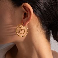 1 Pair Ig Style Round Plating Stainless Steel 18k Gold Plated Drop Earrings main image 1