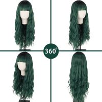 Women's Sweet Masquerade Street High Temperature Wire Bangs Long Curly Hair Wigs main image 5