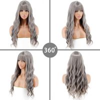 Women's Sweet Masquerade Street High Temperature Wire Bangs Long Curly Hair Wigs sku image 2