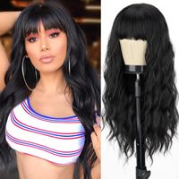 Women's Sweet Masquerade Street High Temperature Wire Bangs Long Curly Hair Wigs main image 1