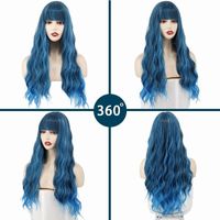 Women's Sweet Masquerade Street High Temperature Wire Bangs Long Curly Hair Wigs sku image 10