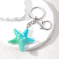 Simple Style Starfish Alloy Resin Inlay Keychain sku image 2
