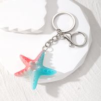 Simple Style Starfish Alloy Resin Inlay Keychain sku image 3