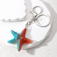 Simple Style Starfish Alloy Resin Inlay Keychain sku image 1