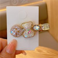 Modern Style Bear Alloy Plating Inlay Crystal Rhinestones Hair Clip main image 3