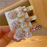 Modern Style Bear Alloy Plating Inlay Crystal Rhinestones Hair Clip main image 1