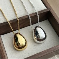 Simple Style Water Droplets Metal Plating Women's Pendant Necklace 1 Piece main image 1