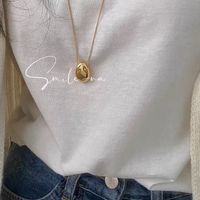 Simple Style Water Droplets Metal Plating Women's Pendant Necklace 1 Piece main image 3