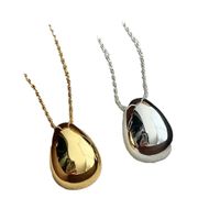 Simple Style Water Droplets Metal Plating Women's Pendant Necklace 1 Piece main image 4