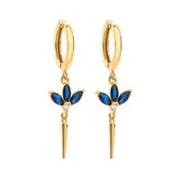 1 Pair Sweet Geometric Plating Inlay Copper Zircon 18k Gold Plated Earrings main image 2