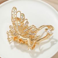 Glam Luxurious Butterfly Alloy Inlay Rhinestones Hair Claws main image 1