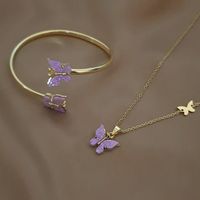 Simple Style Roman Style British Style Butterfly Alloy Women's Rings Bracelets Necklace main image 7