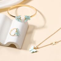 Simple Style Roman Style British Style Butterfly Alloy Women's Rings Bracelets Necklace main image 4