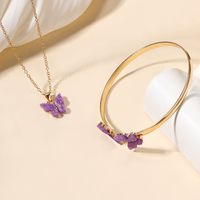 Simple Style Roman Style British Style Butterfly Alloy Women's Rings Bracelets Necklace main image 3