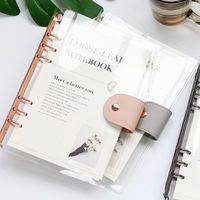 1 Piece Letter Learning Pvc Paper Preppy Style Loose Spiral Notebook main image 3