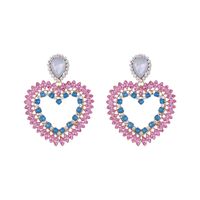 1 Pair Elegant Streetwear Heart Shape Alloy Drop Earrings sku image 4