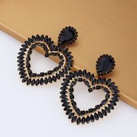 1 Pair Elegant Streetwear Heart Shape Alloy Drop Earrings main image 3