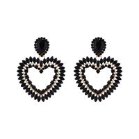 1 Pair Elegant Streetwear Heart Shape Alloy Drop Earrings sku image 3