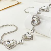 Elegant Lady Heart Shape Alloy Inlay Rhinestones Women's Necklace main image 4