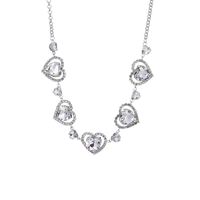 Elegant Lady Heart Shape Alloy Inlay Rhinestones Women's Necklace sku image 1
