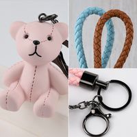 Cute Bear Resin Women's Bag Pendant Keychain main image 3