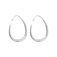1 Pair Simple Style Water Droplets Plating Sterling Silver Earrings main image 5
