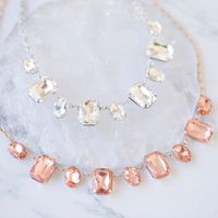 Lady Solid Color Alloy Inlay Artificial Crystal Women's Necklace main image 2